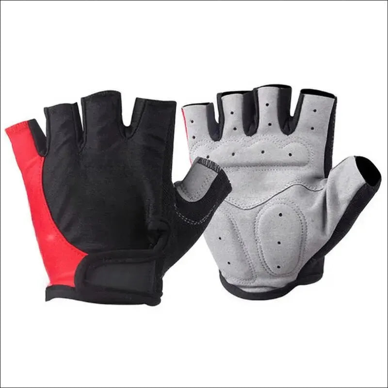 Half-finger cycling gloves with anti-slip grip and shock absorption for summer training