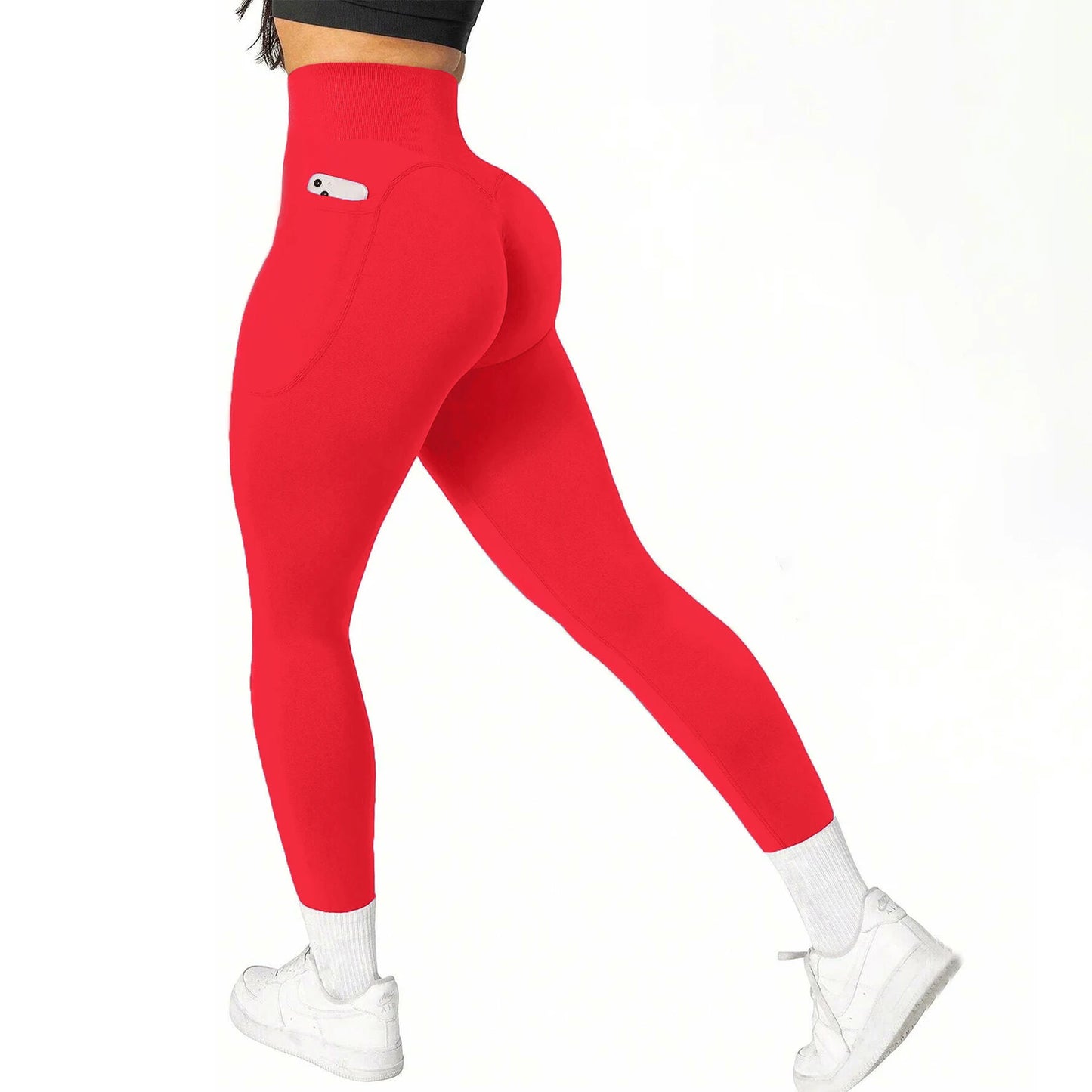 High-Waisted Seamless Yoga Pants –  Gym Leggings with Pockets