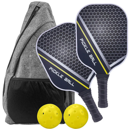 Pickleball Paddles Set-Graphite Carbon Fiber  Lightweight Racquets Set
