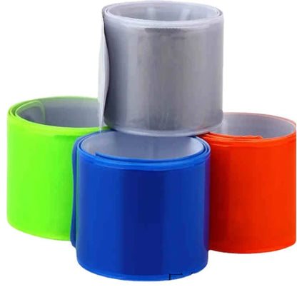 2pcs 40cm reflective slap bands for running, cycling, and safety visibility