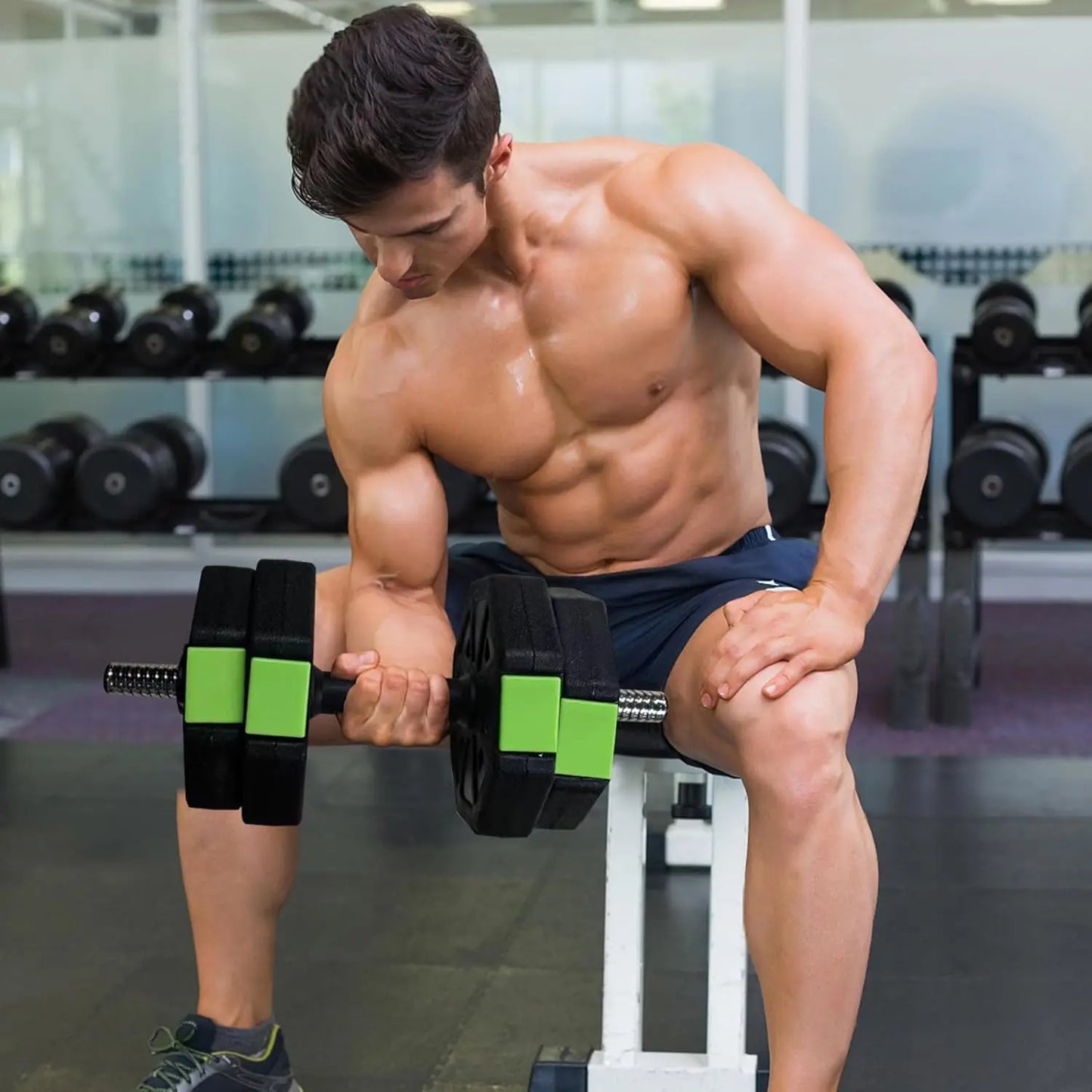2-in-1 Adjustable Dumbbell Set with Iron Handle