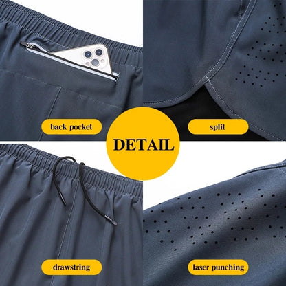 Quick-Dry Double Layer Running Shorts