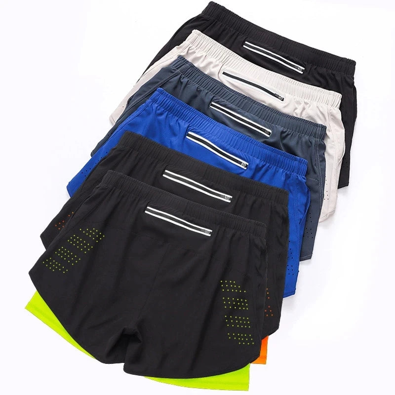 Quick-Dry Double Layer Running Shorts