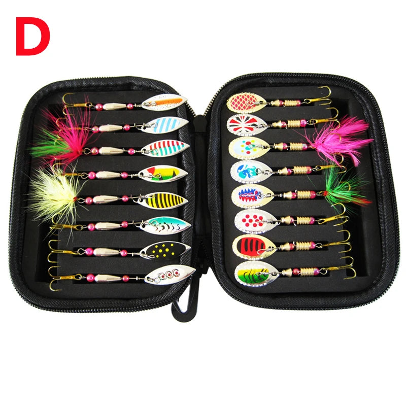 Metal Spoon Spinner Lure Set