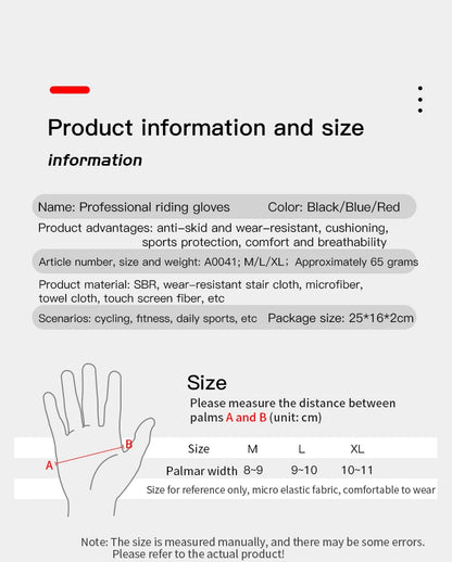Bike Sports Cycling Gloves Full Finger