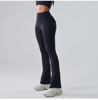 Women’s Flared Yoga Pants – High-Waist Bell-Bottom Leggings