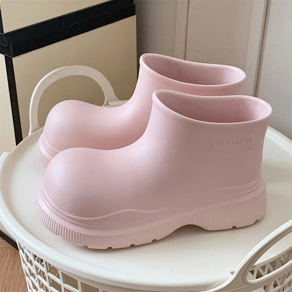 Thick Bottom Ankle Rain Boots