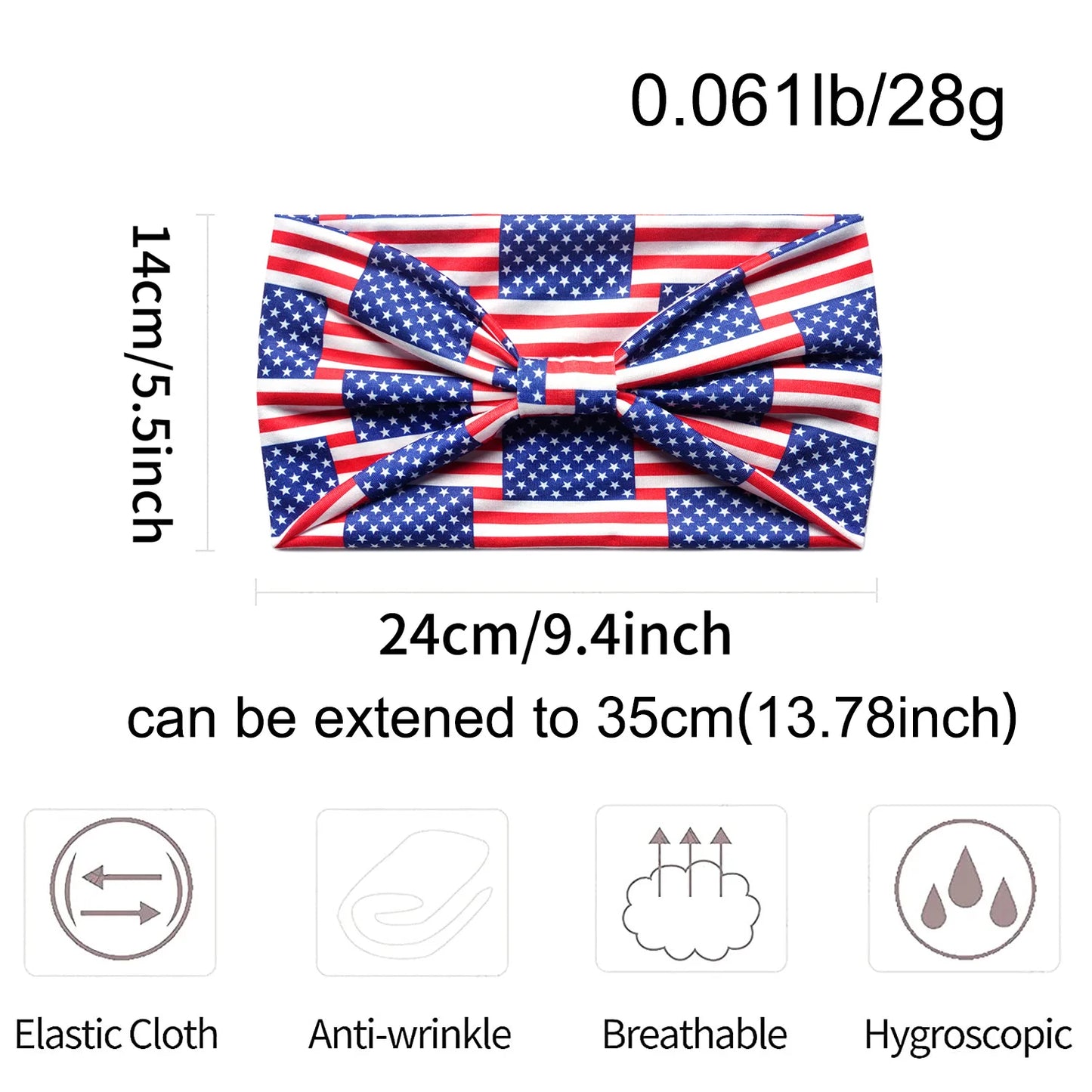 Patriotic American Flag Headband