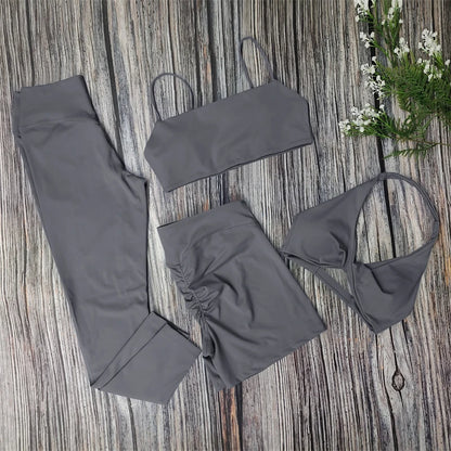 3PCS Women’s Yoga Set – Sports Bra, Leggings & Gym Outfit