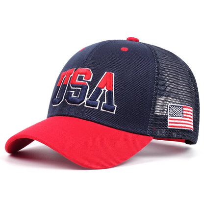 American Flag Mesh Baseball Cap