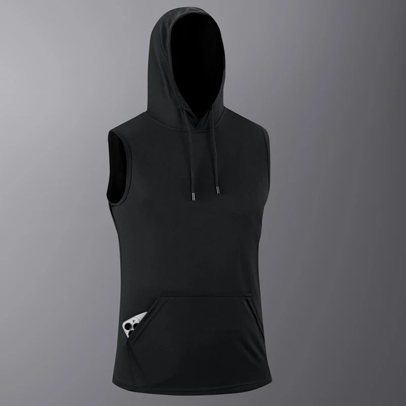 Quick-Dry Hooded Athletic Tank Top