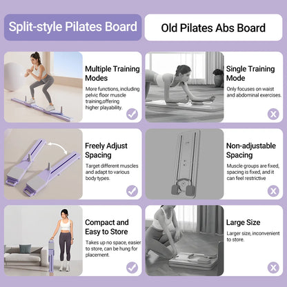 2-in-1 Abs & Ski Board Portable Core & Leg Trainer for Home Gym