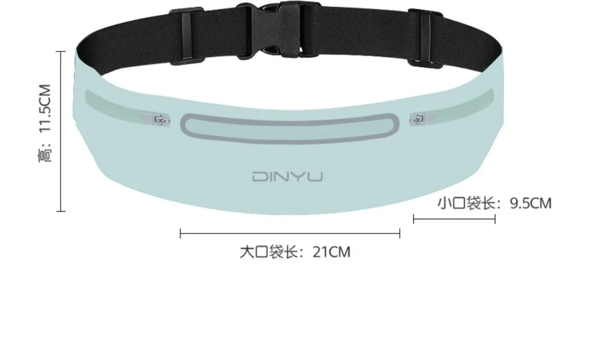 Adjustable sports fanny pack with phone holder for running and gym