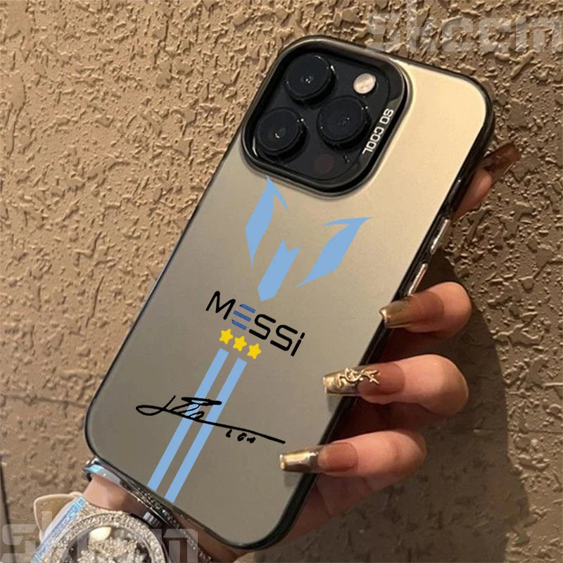 Messi Electroplate Silver iPhone Case