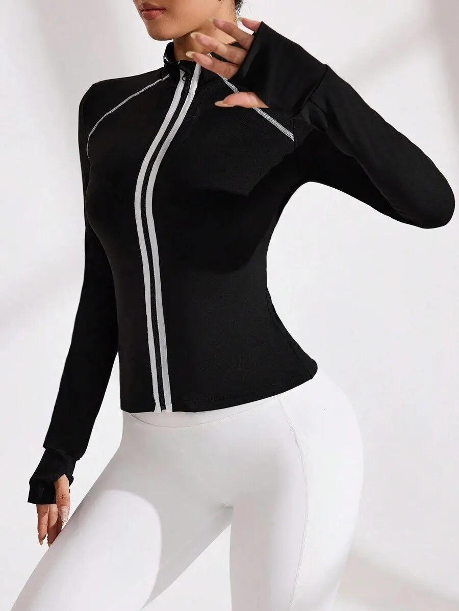 Black Athletic Yoga Jacket