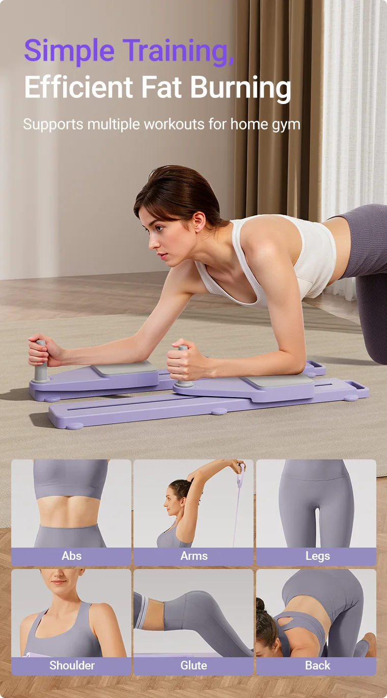 2-in-1 Abs & Ski Board Portable Core & Leg Trainer for Home Gym