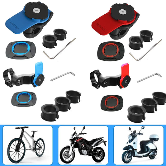 Anti-shake bike phone holder with shock absorber and self-lock mount