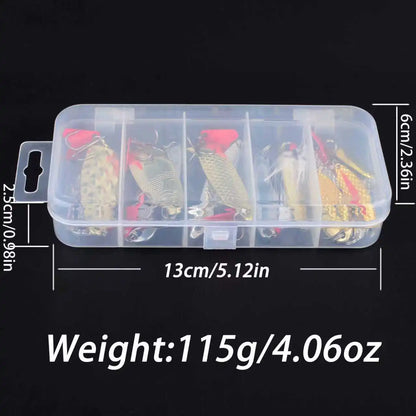 16pc Spinner Lure Kit Set