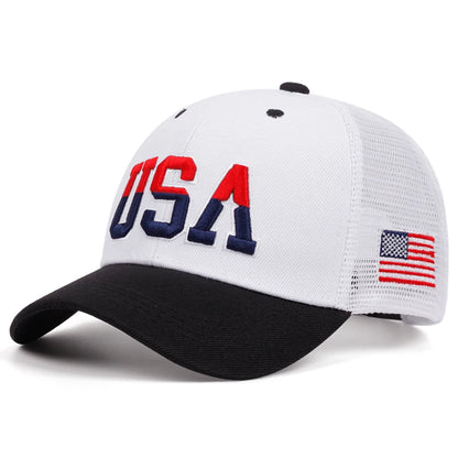 American Flag Mesh Baseball Cap