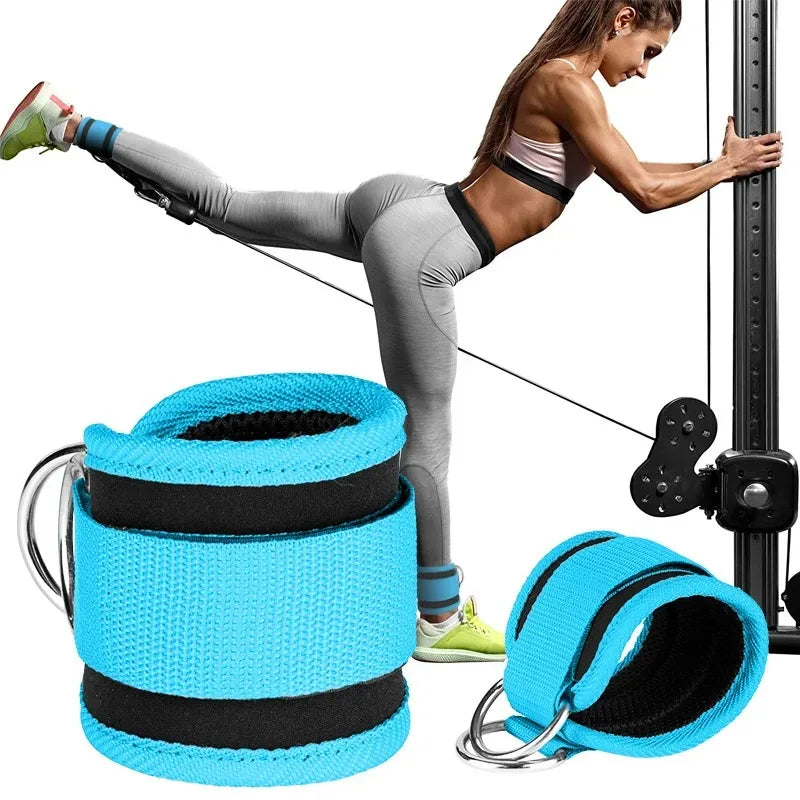 TPE resistance bands with ankle straps for leg strength and gym workouts