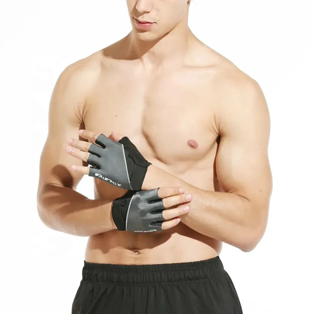 Breathable fingerless training gloves for cycling, gym, and weightlifting
