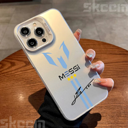 Messi Electroplate Silver iPhone Case