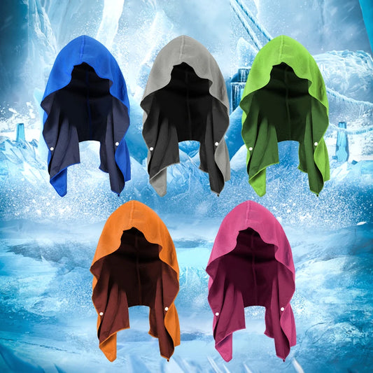 Cooling hooded towel with instant evaporative technology for sports and fitness