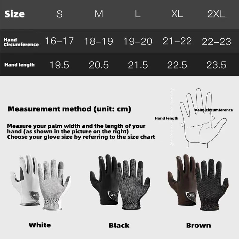 Touchscreen Anti-Slip Golf Gloves Pair