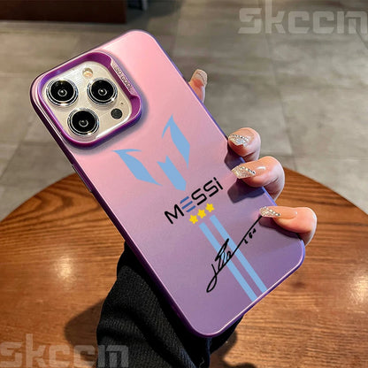 Messi Electroplate Silver iPhone Case