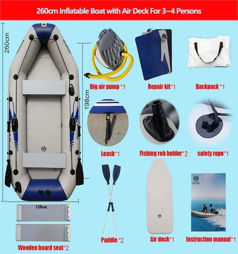 Professional Inflatable Fishing Boat Set