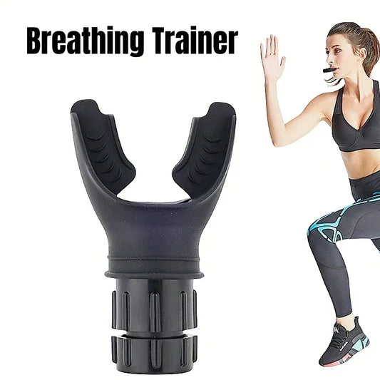 Breathing trainer mouthpiece for lung exercise and respiratory fitness