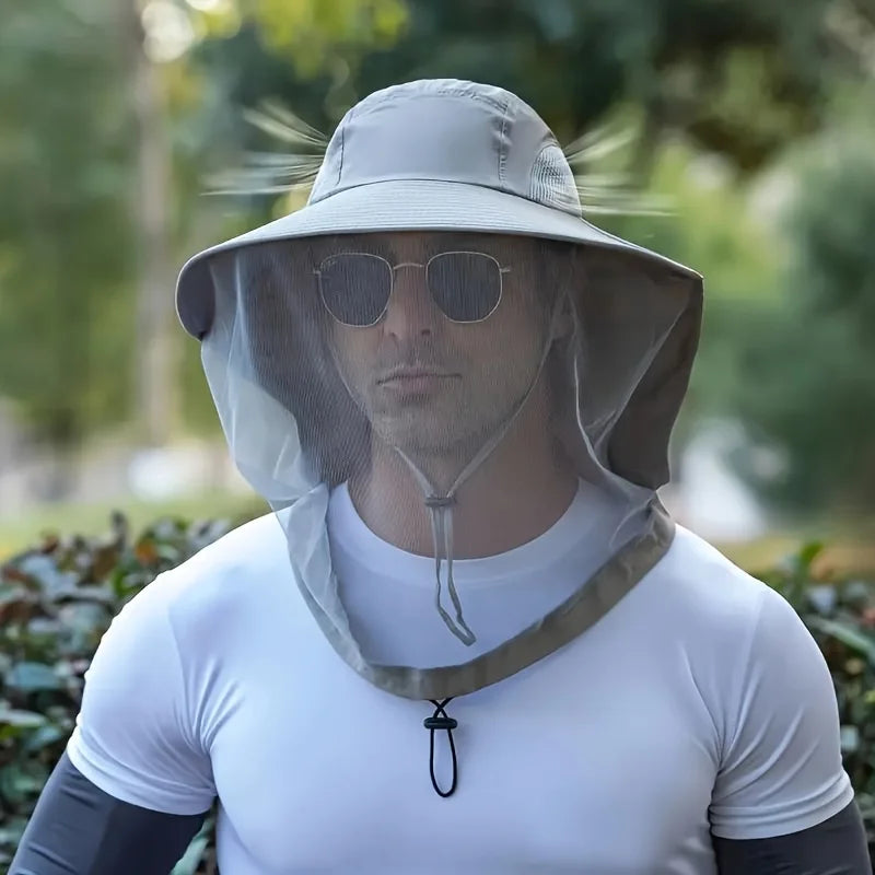 Wide Brim Mesh Insect Hat