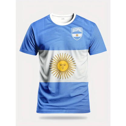 Argentina 3D Flag Jersey T-Shirt