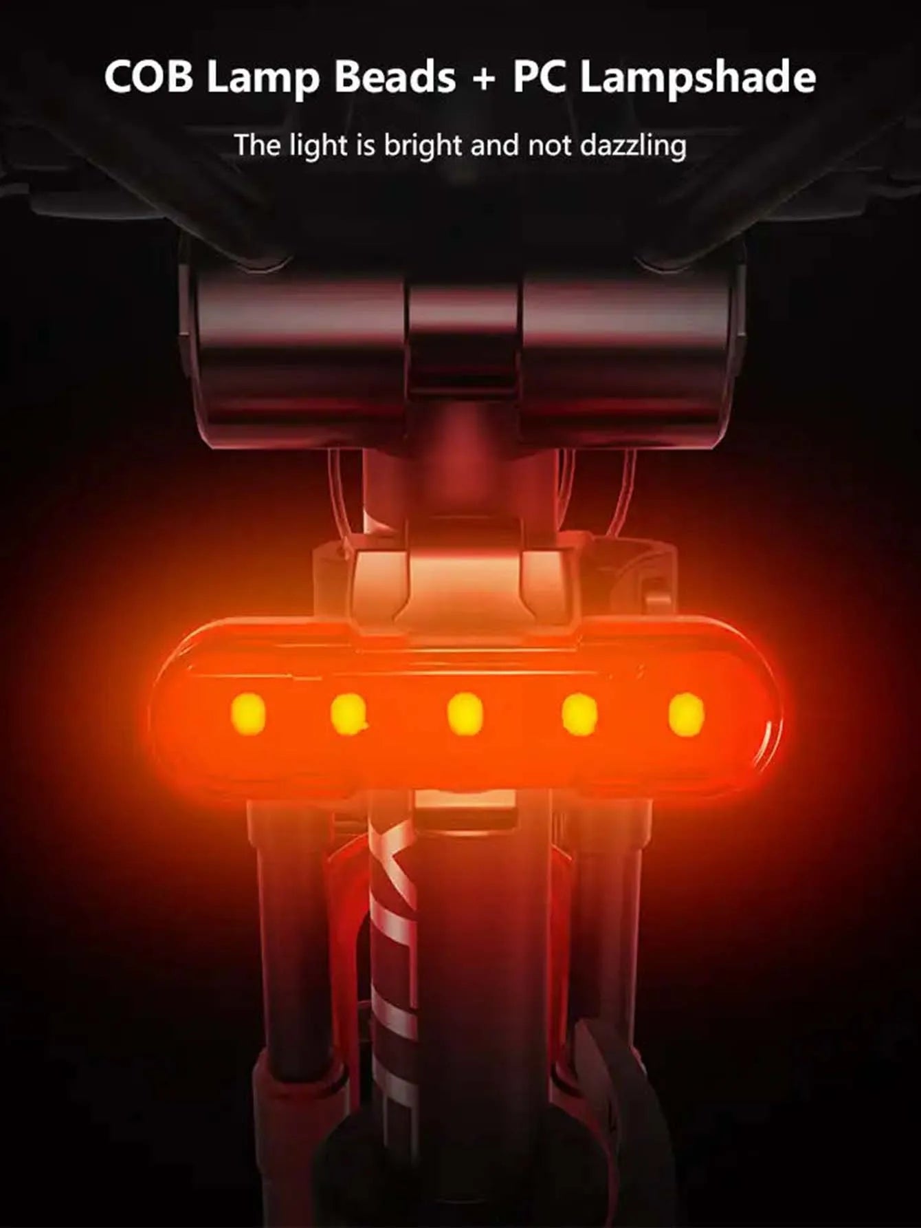 USB rechargeable waterproof LED bike tail light for safety and visibility