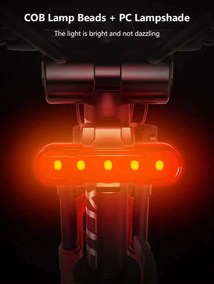 USB rechargeable waterproof LED bike tail light for safety and visibility