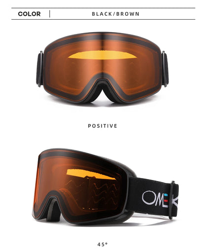 OMEKOL BRAND NEW Double Layers Anti-Fog Ski Goggles Snowmobile Eyewear Outdoor Sport Snow Snowboard Glasses