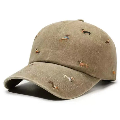 Dachshund Embroidered Adjustable Baseball Cap