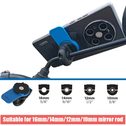 Anti-shake bike phone holder with shock absorber and self-lock mount