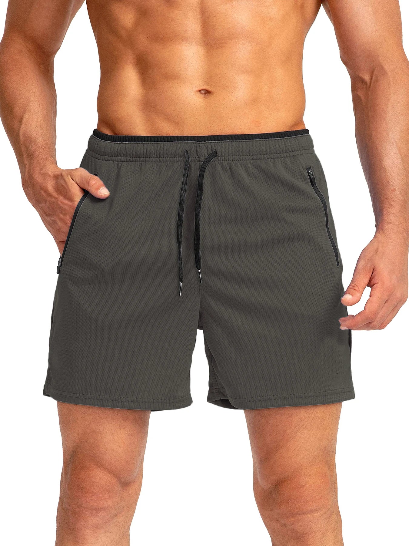 Quick-Dry Athletic Shorts with Pockets