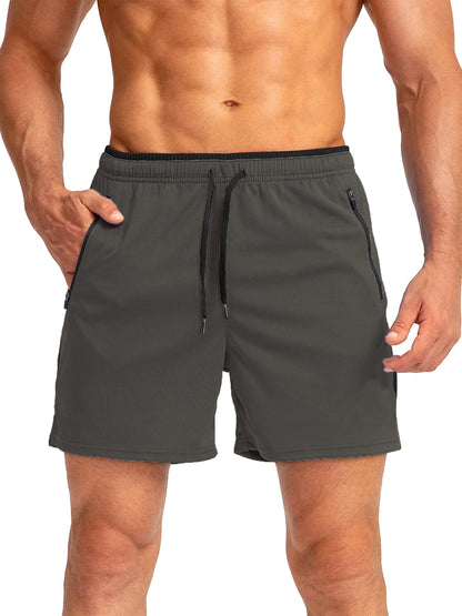 Quick-Dry Athletic Shorts with Pockets