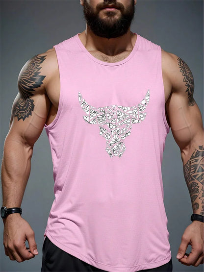 Men's Beach Print Tank Top
