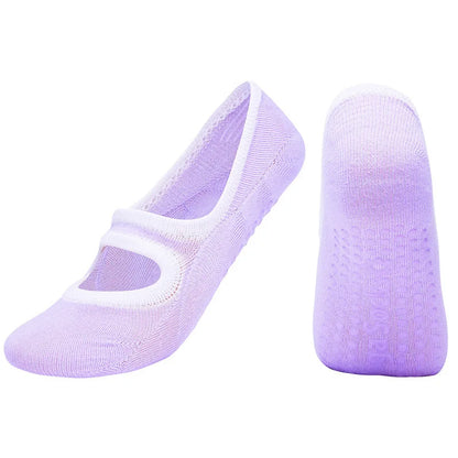 New High Quality Bandage Yoga Socks Anti-Slip Quick-Dry Damping Pilates Ballet Socks Good Grip For Women Cotton Fitness Socks