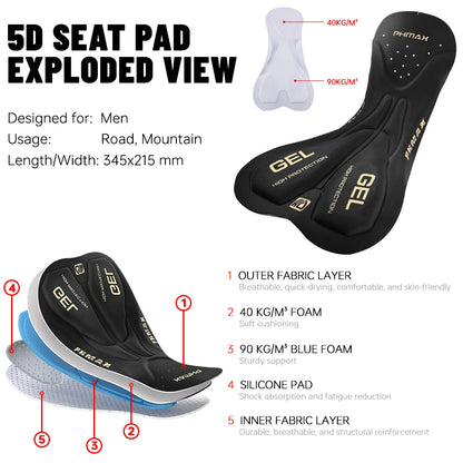 5D Padded Men's Cycling Shorts