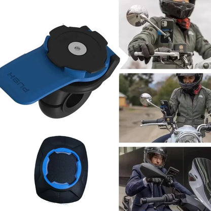 Anti-shake bike phone holder with shock absorber and self-lock mount