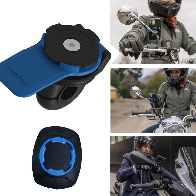 Anti-shake bike phone holder with shock absorber and self-lock mount