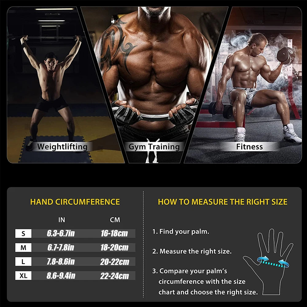 Weightlifting gloves with wrist support for gym, training, and crossfit