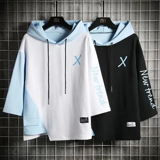 Men’s Harajuku Short Sleeve Hoodie