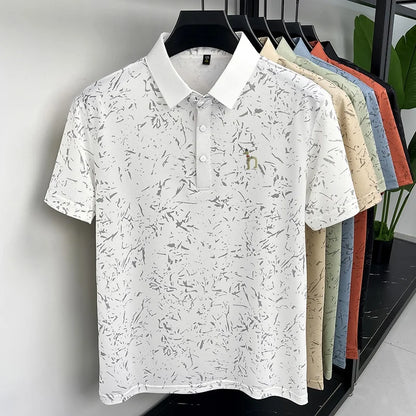 Premium Geometric Printed Polo Shirt
