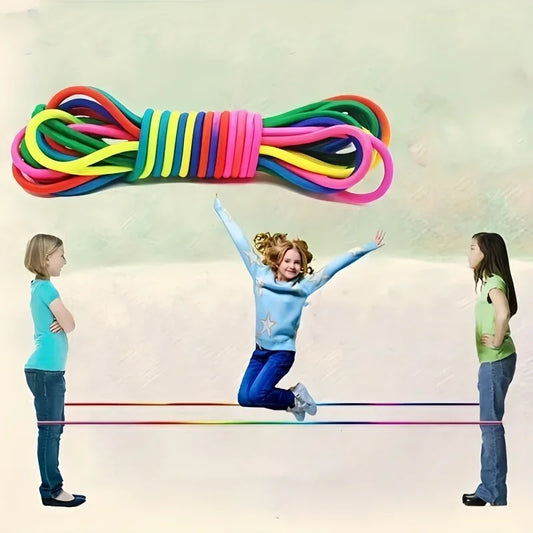 Rainbow Elastic Jump Rope Fun