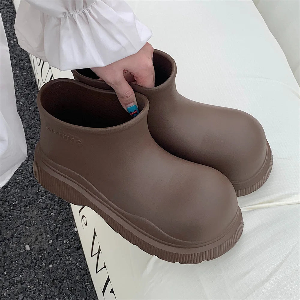 Thick Bottom Ankle Rain Boots